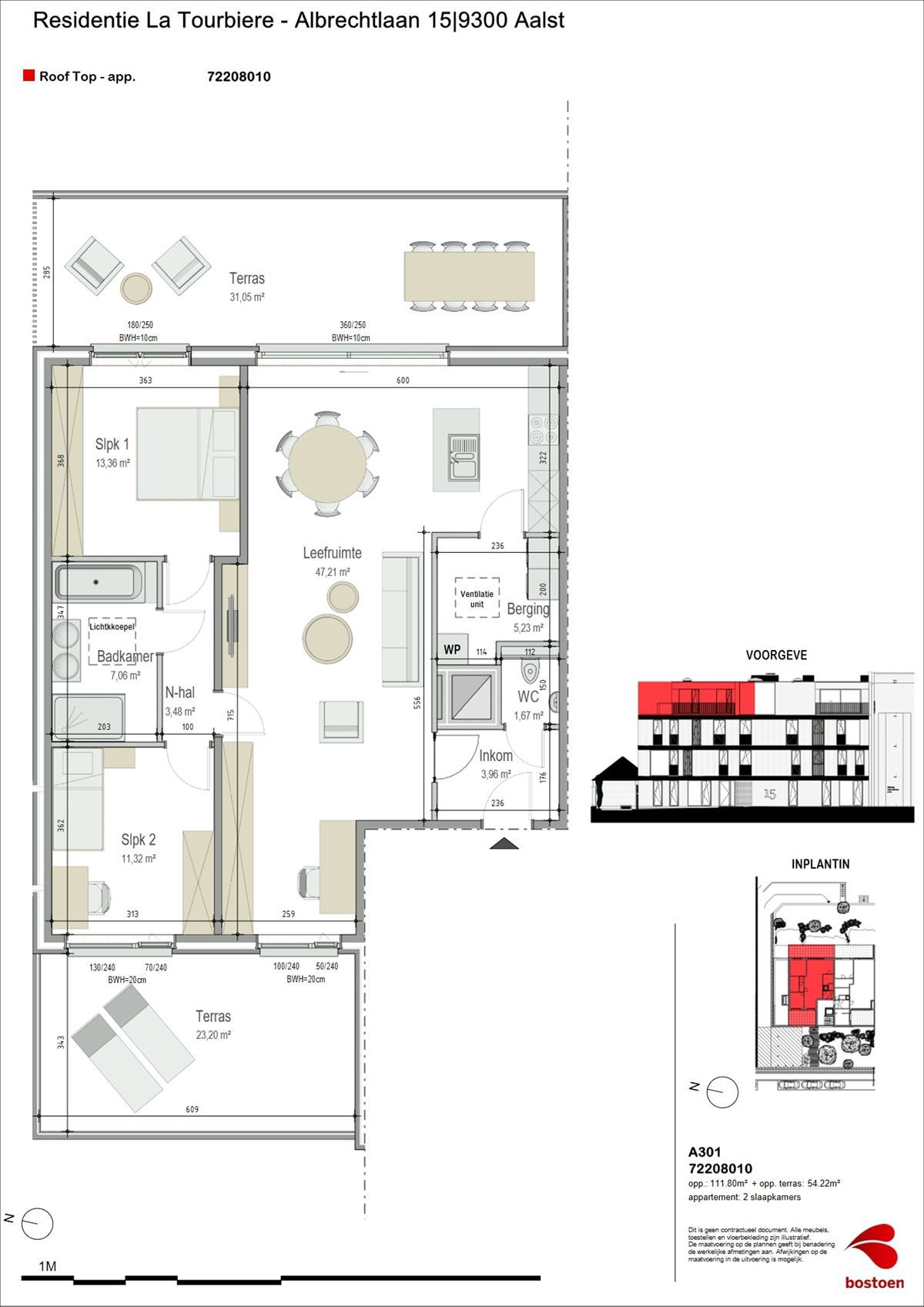 Penthouse te  koop in Aalst 9300 465000.09€ 2 slaapkamers 112.00m² - Zoekertje 276895