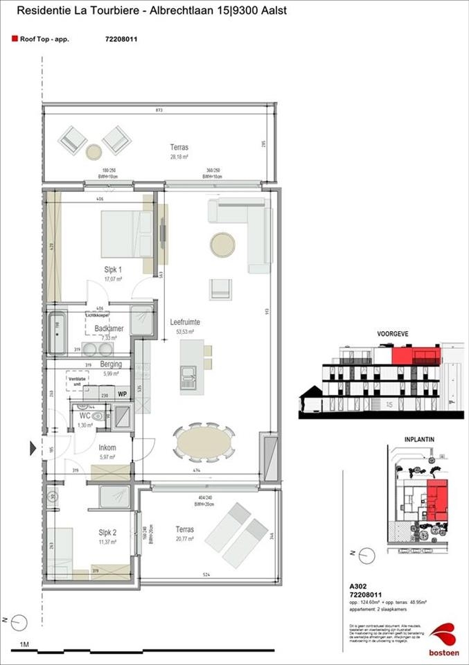 Penthouse te  koop in Aalst 9300 490000.00€ 2 slaapkamers 124.60m² - Zoekertje 1372503