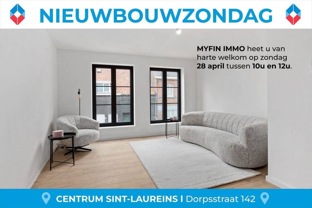 Appartement te  koop in Sint-Laureins 9980 275000.00€ 2 slaapkamers 87.00m² - Zoekertje 1393012