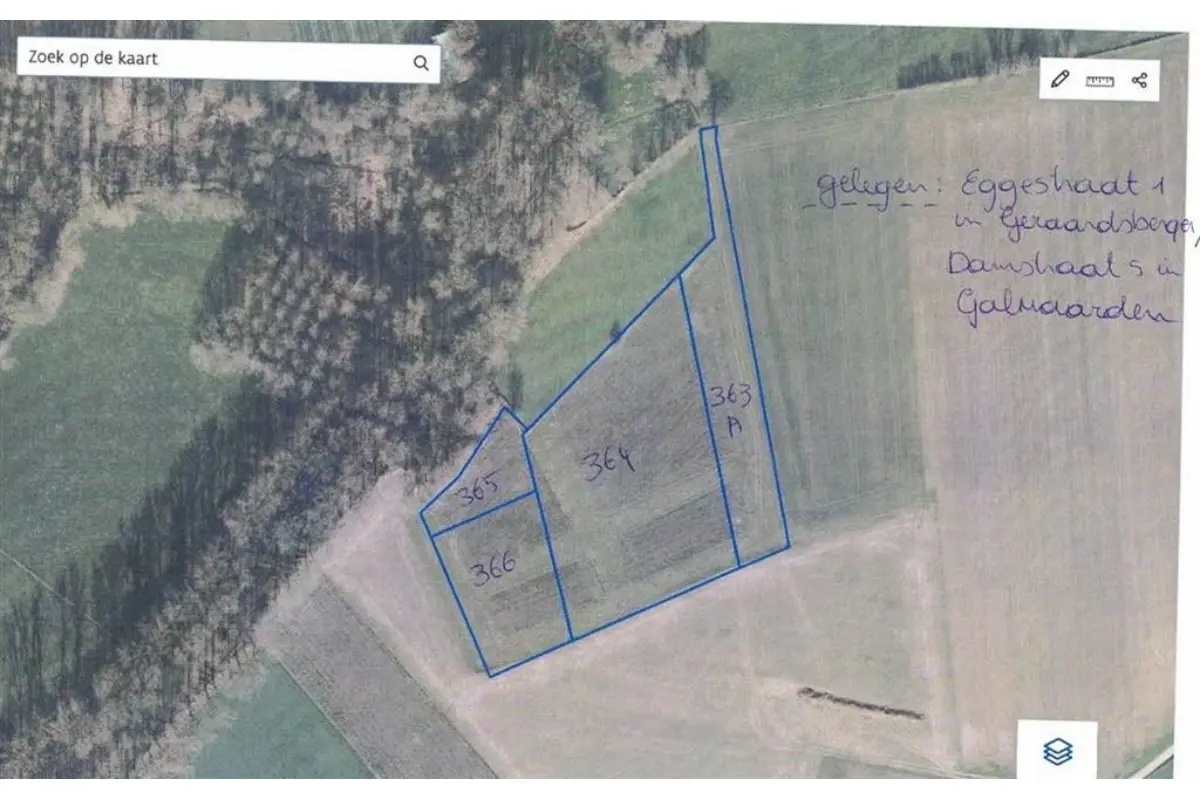 Grond te  koop in Grimminge 9506 135000.00€  slaapkamers m² - Zoekertje 246308