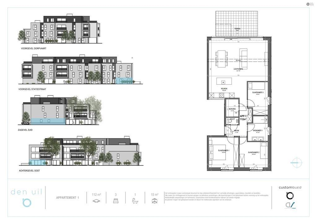 Appartement te  koop in Moerbeke-Waas 9180 308000.00€ 3 slaapkamers 112.00m² - Zoekertje 403331