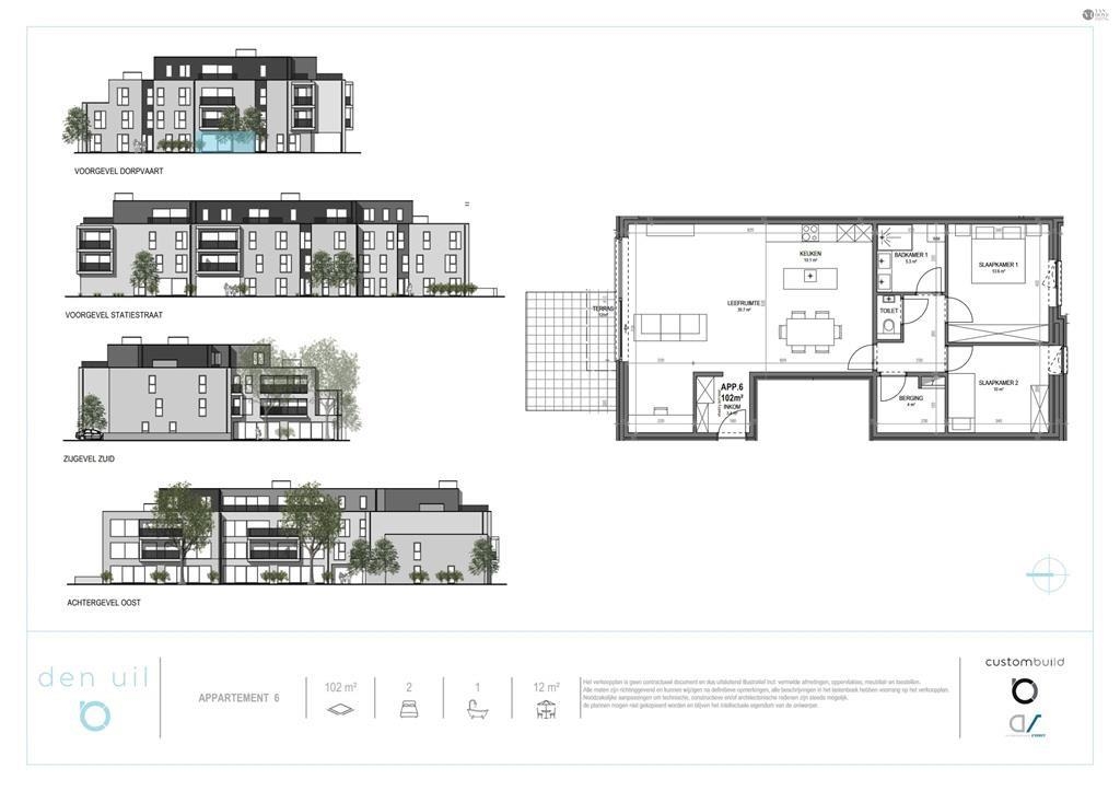 Appartement te  koop in Moerbeke-Waas 9180 276200.00€ 2 slaapkamers 102.00m² - Zoekertje 403327