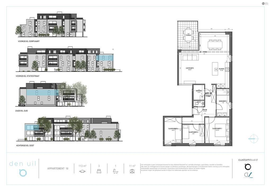 Appartement te  koop in Moerbeke-Waas 9180 313750.00€ 2 slaapkamers 113.00m² - Zoekertje 403979