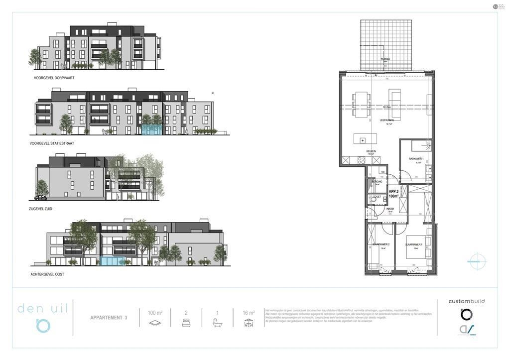 Appartement te  koop in Moerbeke-Waas 9180 286200.00€ 2 slaapkamers 100.00m² - Zoekertje 403330