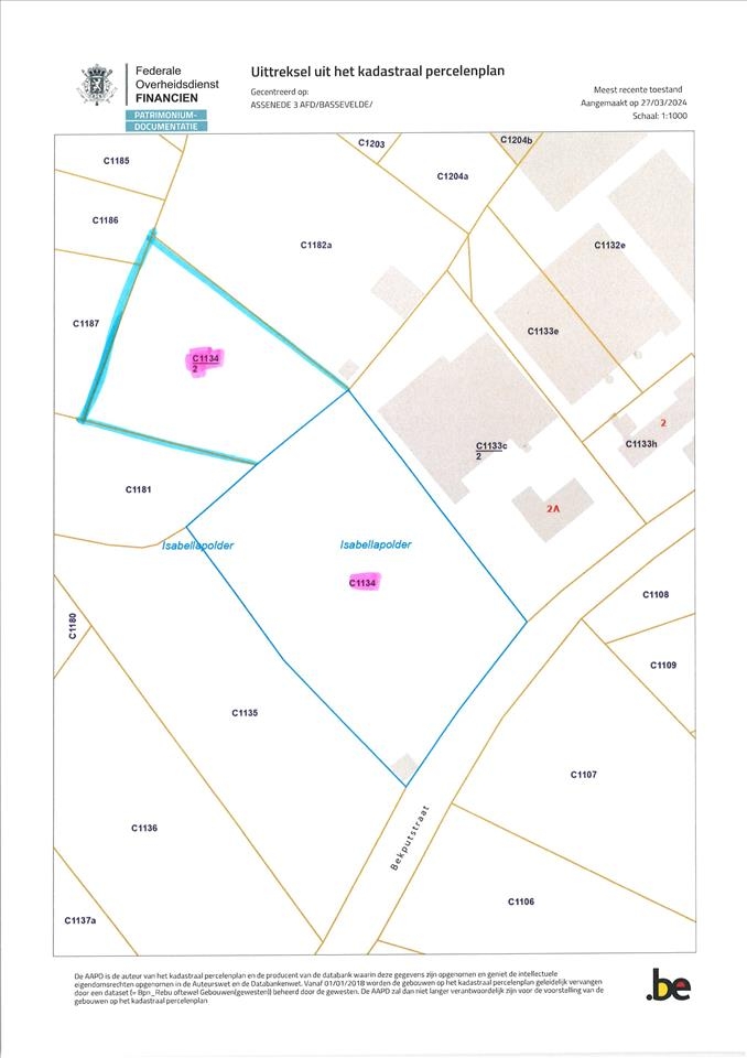 Niet bebouwbare grond te  koop in Bassevelde 9968 50000.00€  slaapkamers m² - Zoekertje 438064