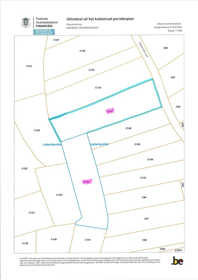 Niet bebouwbare grond te koop in Bassevelde 9968 85000.00€ slaapkamers m² - Zoekertje 437840