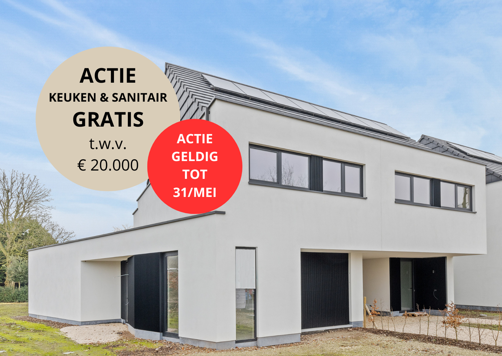 Huis te koop in Machelen 9870 585000.00€ 3 slaapkamers 185.00m² - Zoekertje 446286