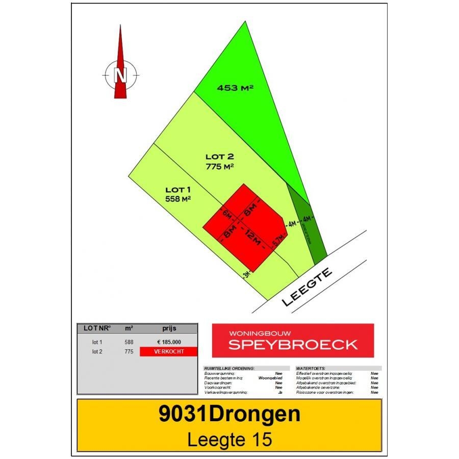 Huis te  koop in Drongen 9031 185000.00€  slaapkamers m² - Zoekertje 446847