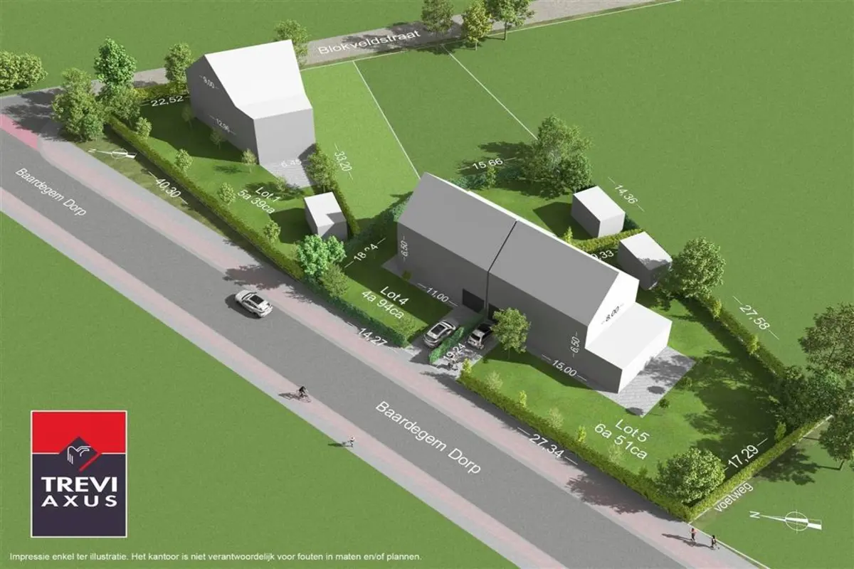 Bouwgrond te  koop in Baardegem 9310 149000.00€  slaapkamers m² - Zoekertje 499500