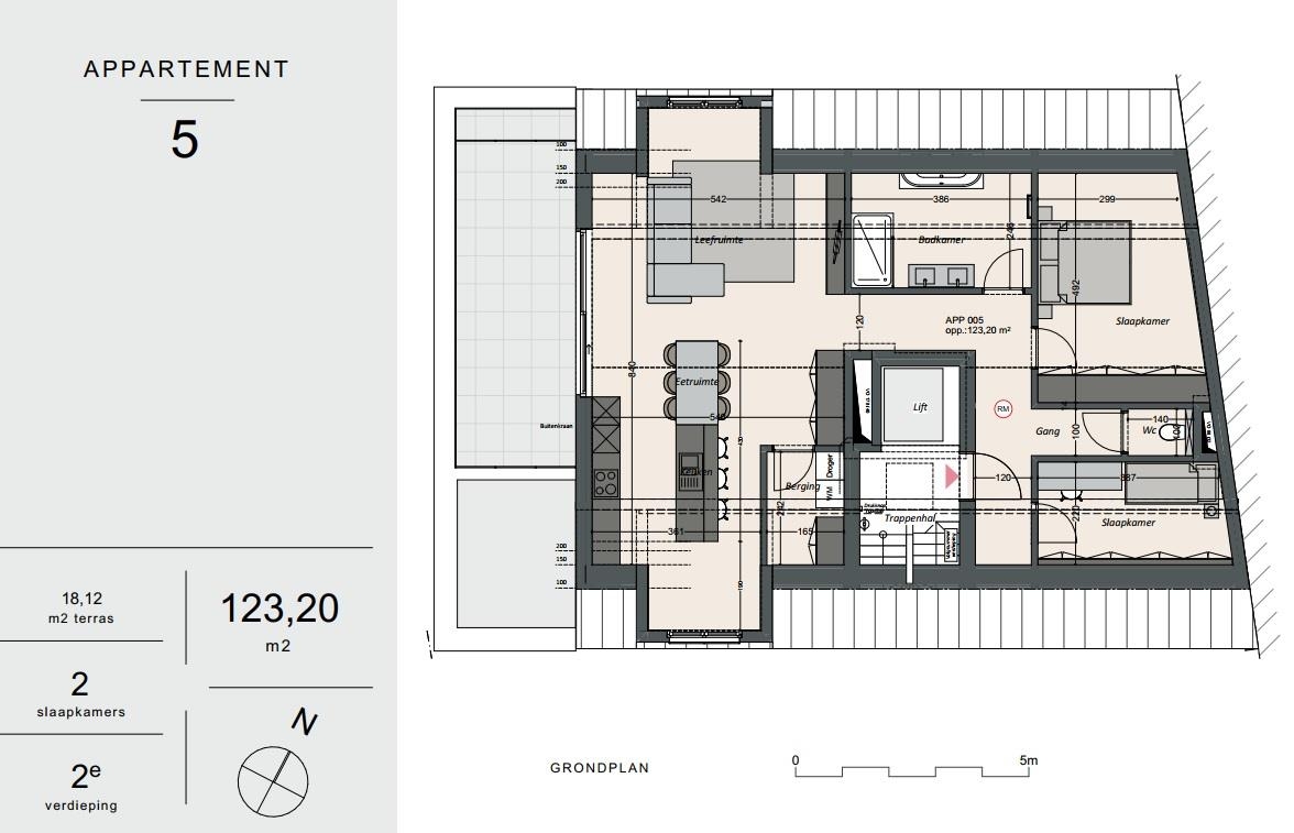 Appartement te koop in Lebbeke 9280 395000.00€ 2 slaapkamers 123.00m² - Zoekertje 497486