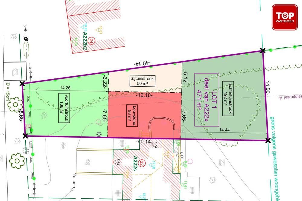 Grond te koop in Wondelgem 9032 249500.00€ slaapkamers m² - Zoekertje 560956