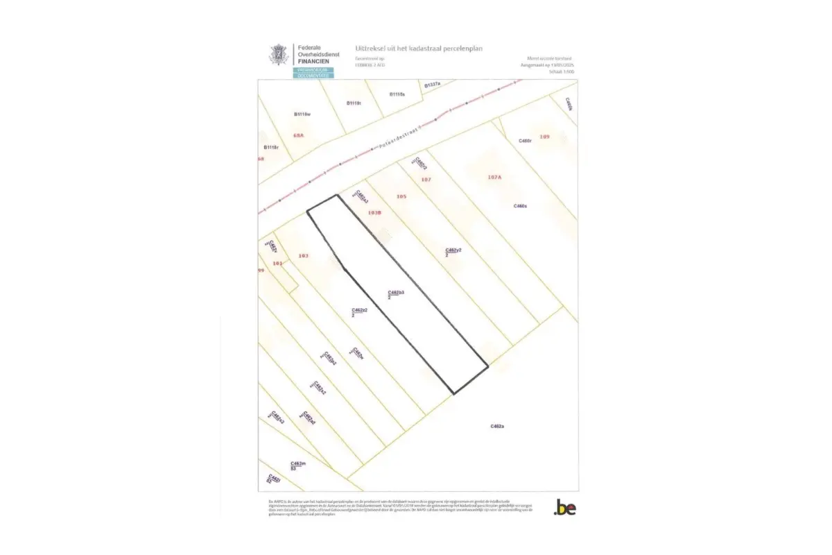Grond te  koop in Lebbeke 9280 157000.00€  slaapkamers m² - Zoekertje 590506