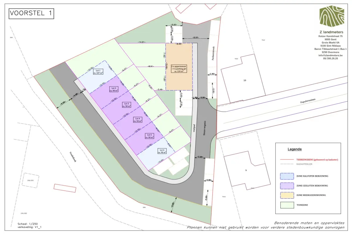 Grond te  koop in Dendermonde 9200 650000.00€  slaapkamers m² - Zoekertje 612809