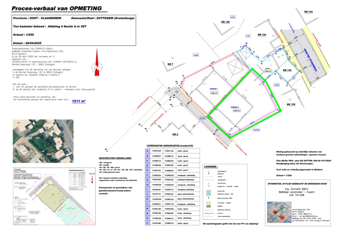 Grond te  koop in Zottegem 9620 155000.00€  slaapkamers m² - Zoekertje 614820