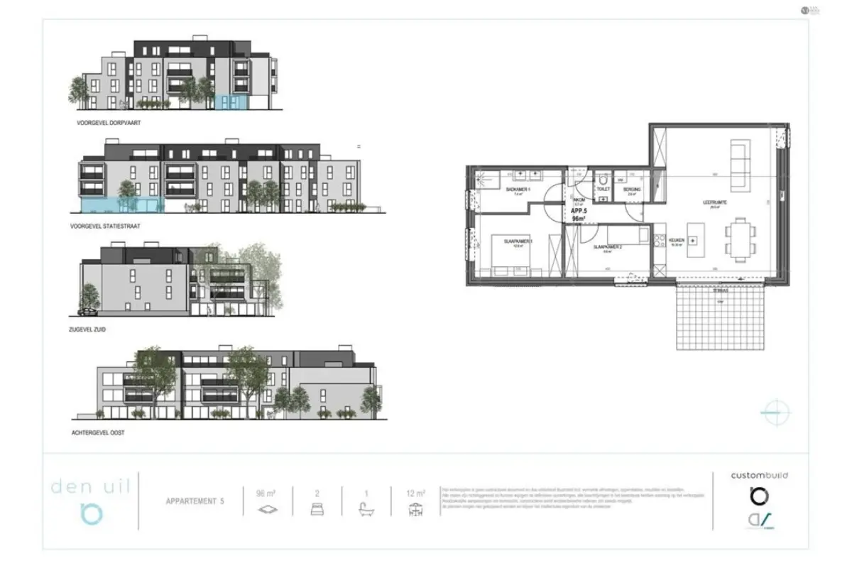 Benedenverdieping te  koop in Moerbeke-Waas 9180 277300.00€ 2 slaapkamers 96.00m² - Zoekertje 622942