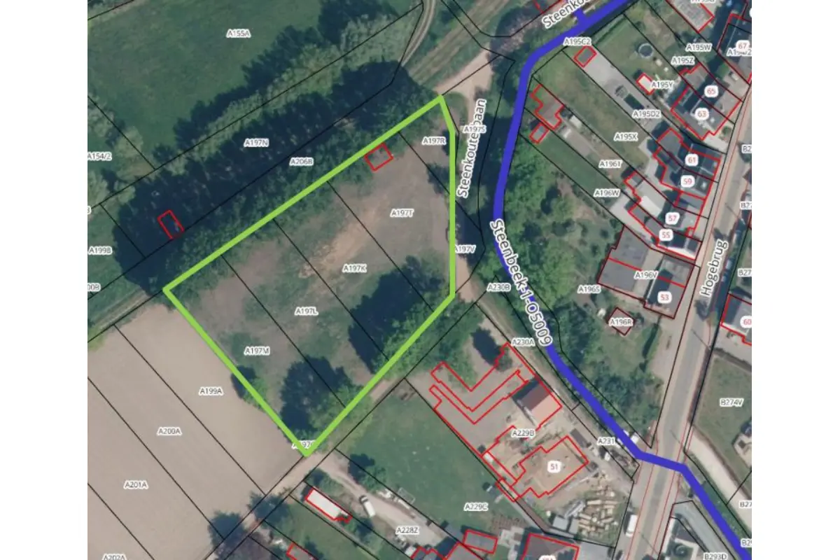 Grond te  koop in Denderbelle 9280 40100.00€  slaapkamers m² - Zoekertje 647758