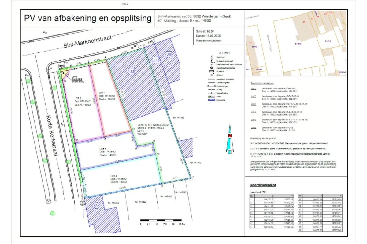 Bouwgrond te  koop in Wondelgem 9032 130000.00€  slaapkamers m² - Zoekertje 655646
