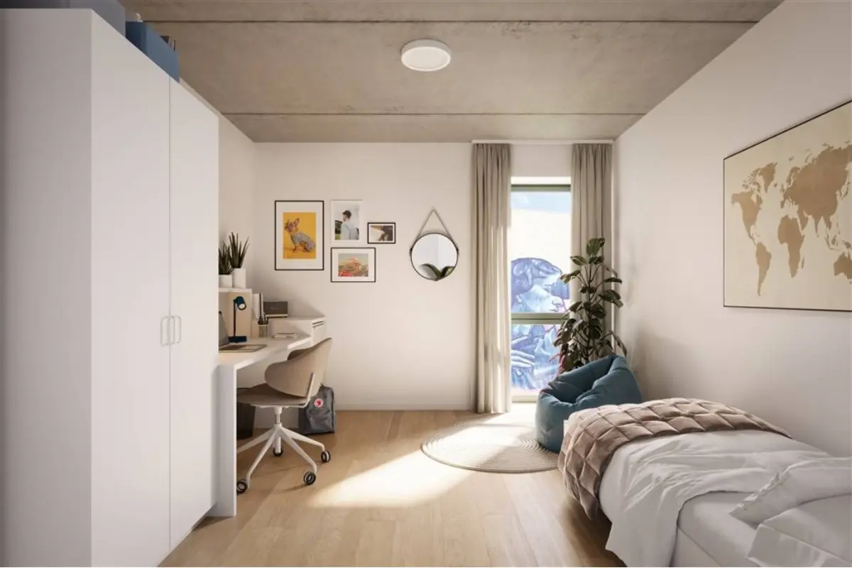 Kot te  huur in Gent 9000 550.00€  slaapkamers 15.50m² - Zoekertje 717784