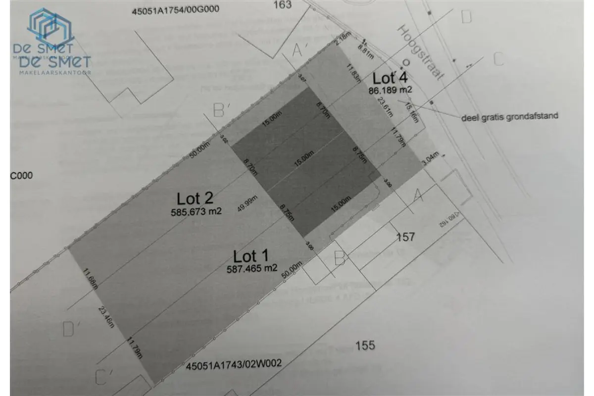 Bouwgrond te  koop in Lierde 9570 155000.00€  slaapkamers m² - Zoekertje 750788